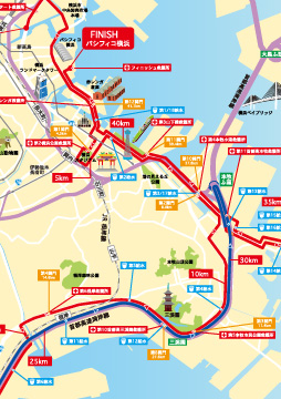 横浜マラソン2015 コースマップ